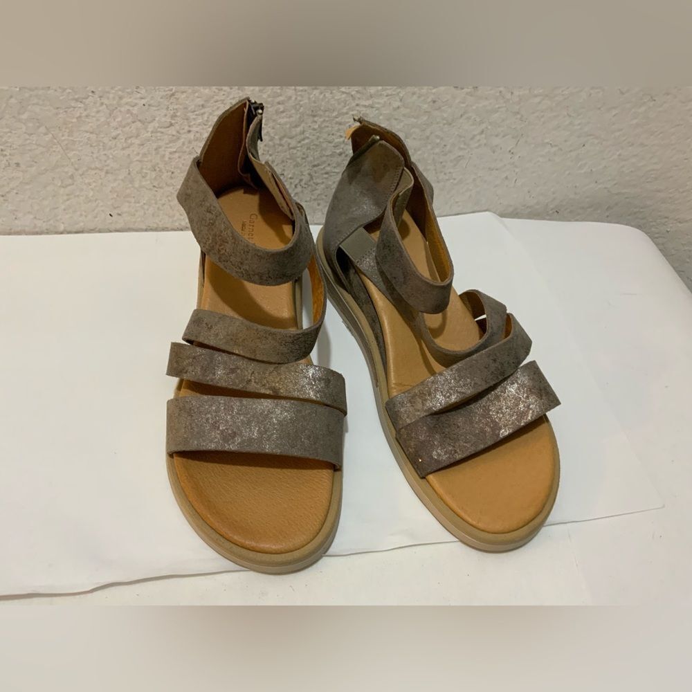 Garnet Hill Luna Sport Sandals Women 40 US 9 NWOB $169 Zip Closure Wedge